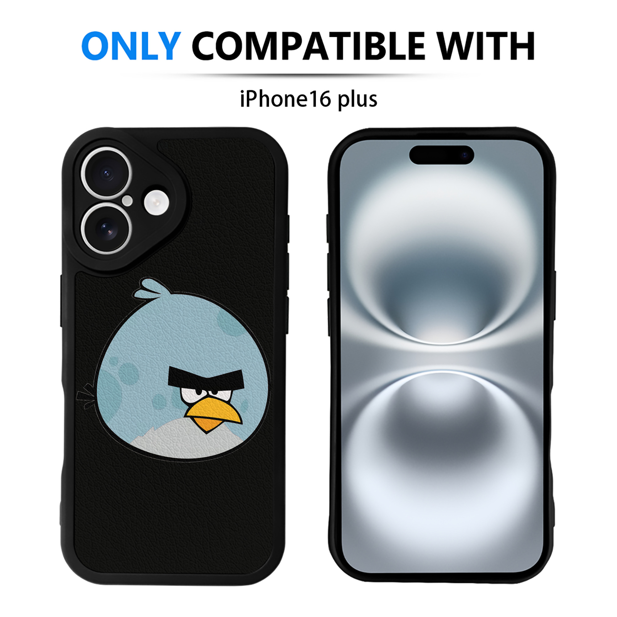 （画像用） Angry Birds アングリーバード 【iPhone 16シリーズ対応】シリコンスマホケース（レザー調） 材質：シリコン